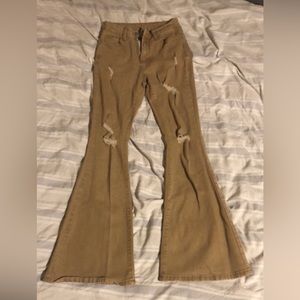 Shein ripped flare jeans